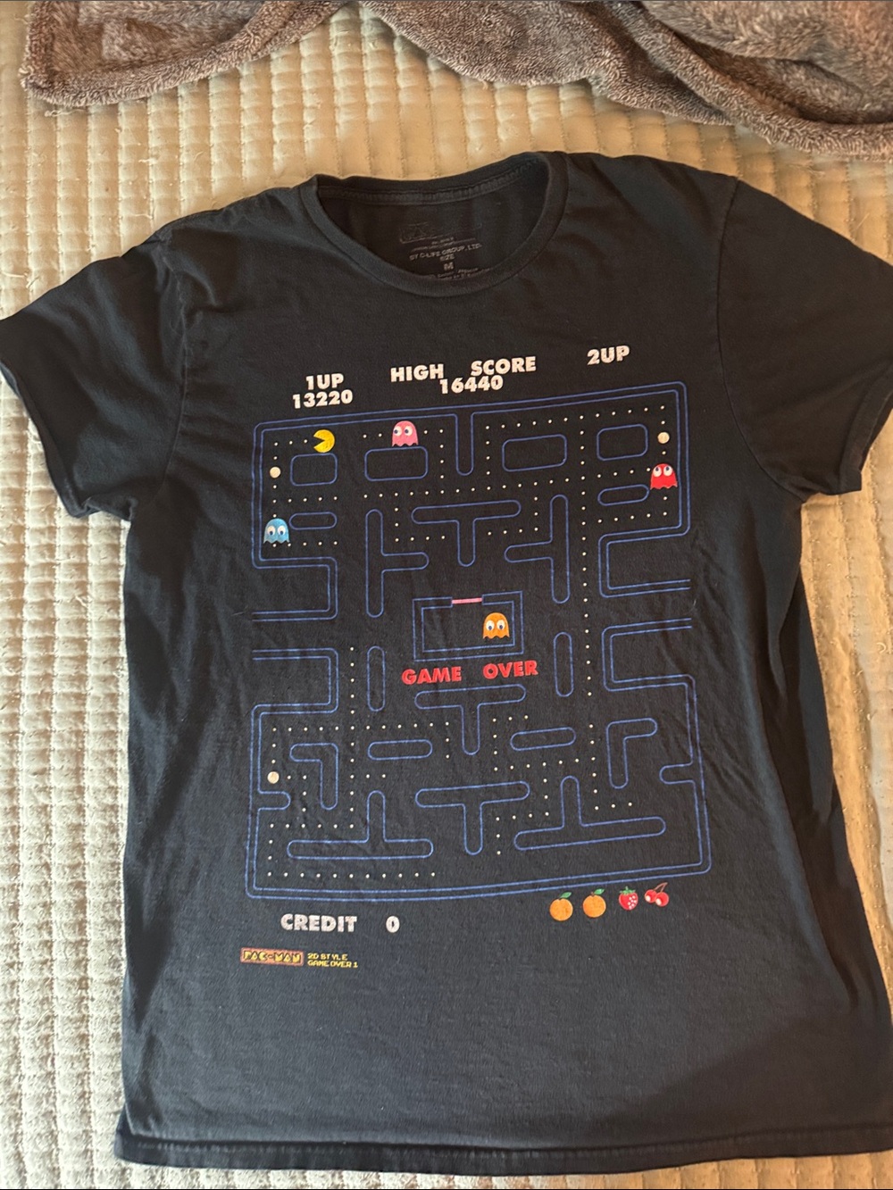 Vintage Arcade Maze Graphic T-Shirt - Black